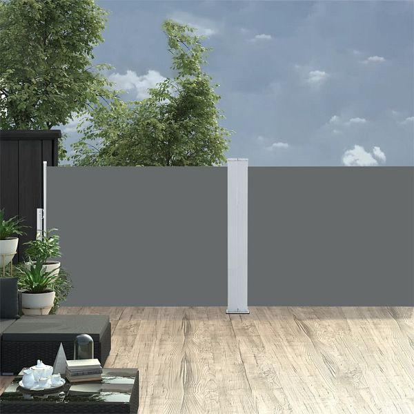 vidaXL Ausziehbare Seitenmarkise Anthrazit 120 x 1000 cm, 48480