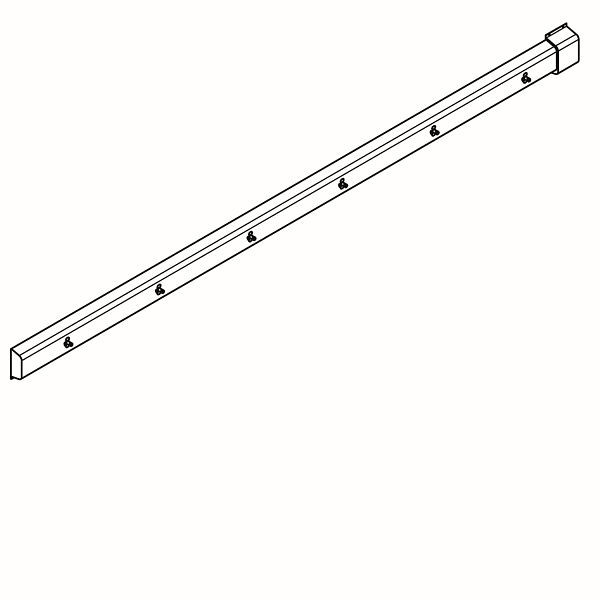 KWC Armatureneinheit, Edelstahl, Wandmontage, 6 Waschplätze, 3640 mm, Wasseranschluss von hinten rechts, 2030053569