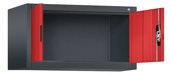 C+P Aufsatzschrank Acurado, H500xB930xT500mm, Farbe: Schwarzgrau / feuerrot, Muldengriff, 9284-000 S10185
