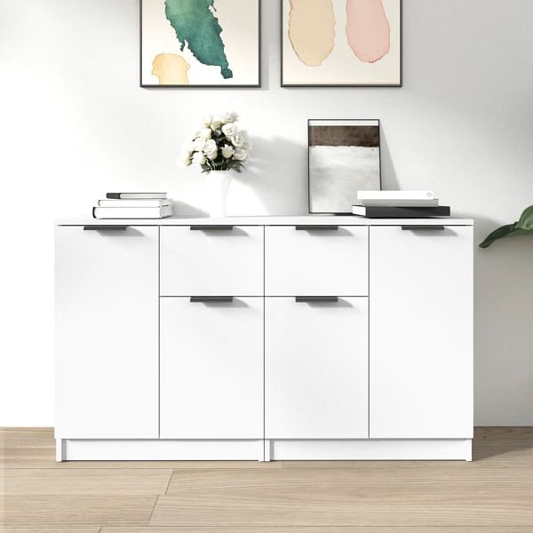 vidaXL Sideboards 2 Stück Weiß 60x30x70 cm Holzwerkstoff, 3115812