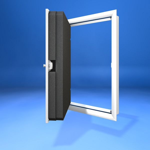 Wellhöfer Kniestocktüre mit PushLock-Verschluss und Wärmeschutz 4D, Wandöffnung 60 x 80 cm, 490