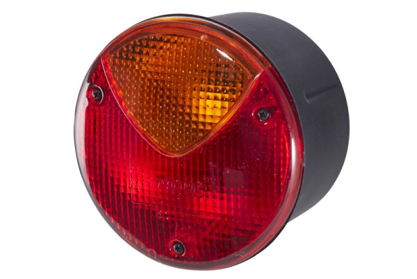 HELLA Heckleuchte, Glühlampe, 24/12V, Anbau/geschraubt, Lichtscheibenfarbe: rot/gelb, Stecker: Flachstecker, rechts/links, 2SD 964 169-111