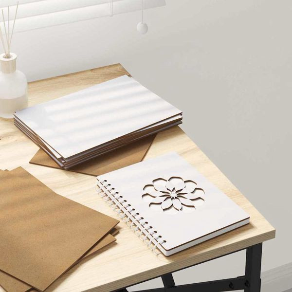 vidaXL Dekoplatten 150 pcs Weiß 15 x 21 x 0.3 cm Holzwerkstoff, 885537