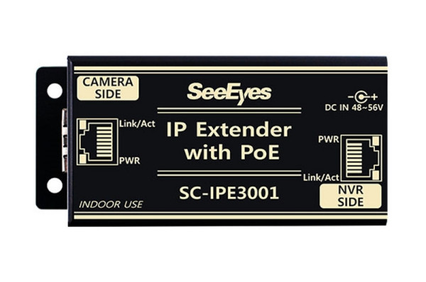 SeeEyes Ethernet, PoE Extender, UTP, 1 Port, Erweiterung um 100m, 250m max, PoE Injektor, SC-IPE3001