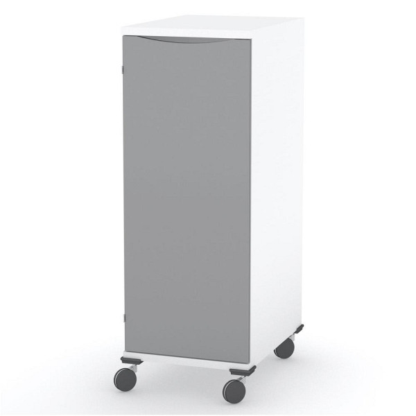 Deskin rollbarer Hochcontainer MODUL, Weiß/Anthrazit, 435 x 600 x 1205 mm, 331275