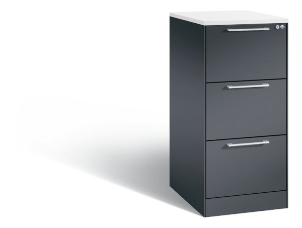 C+P Hängeregistraturschrank Asisto, H1010xB440xT600mm, Farbe: Schwarzgrau, Bügelgriff, 146245-311 S10114
