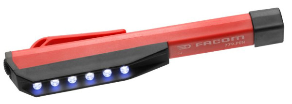 Facom LED-Taschenlampe, Kugelschreiberform, Satz mit 3 AAA-Batterien, 779.PENPB