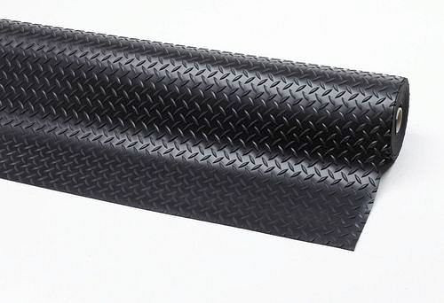 DENIOS Gummi-Anti-Rutsch-Läufer, Diamond Plate Runner, Tränenblechoptik, schwarz, 179377