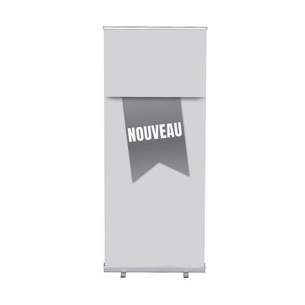 Showdown Displays Roll-Banner Budget 85 Komplettset Neu Grau Französisch, RBB085LSFI556