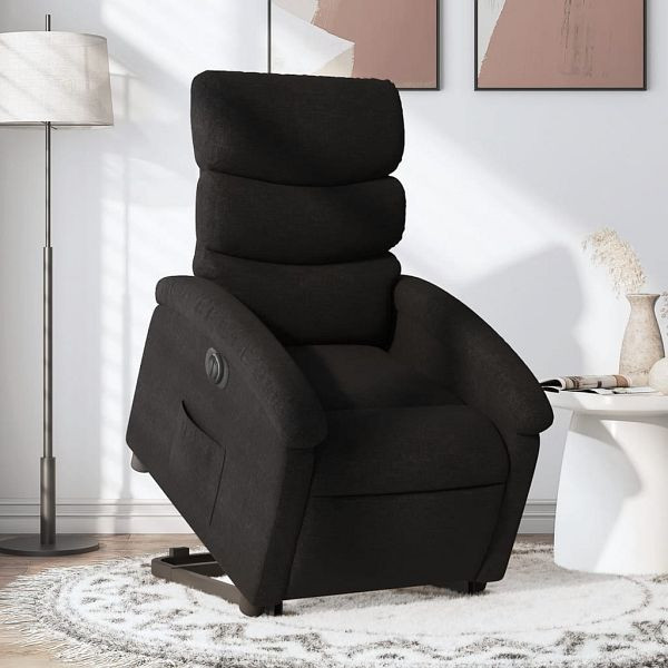 vidaXL Relaxsessel mit Aufstehhilfe Elektrisch Schwarz Stoff, 3204004