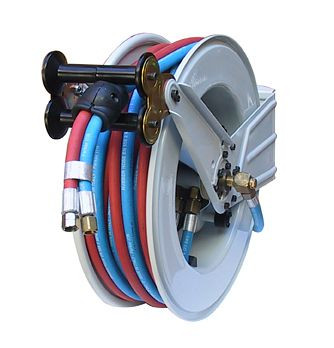 Ebinger Schlauchaufroller OSM 410, Max. 20bar, 12m - 2x8mm ID Autogenschlauch (EN 559), 1.410.701