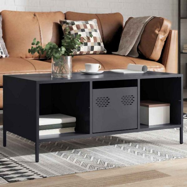 vidaXL Couchtisch Anthrazit 101,5x50x43,5 cm Kaltgewalzter Stahl, 851276