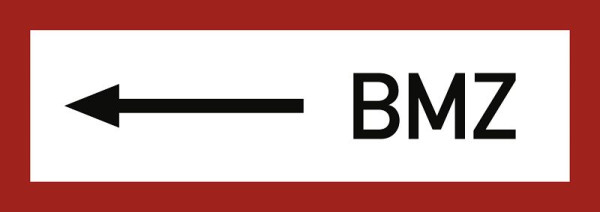 Moedel BMZ linksweisend, Folie, 297x105 mm, 57702, 4060081014859