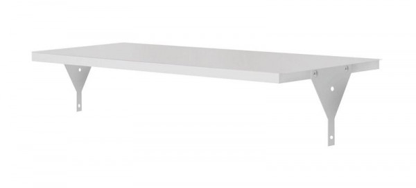 Kappes Ablageboden RAL 7035, 995 x 500 x 30 mm, mit Winkel, 7070.01.0013