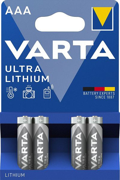 VARTA Batterien Ultra Lithium - Micro/AAA, 1,5 V, 06103301404