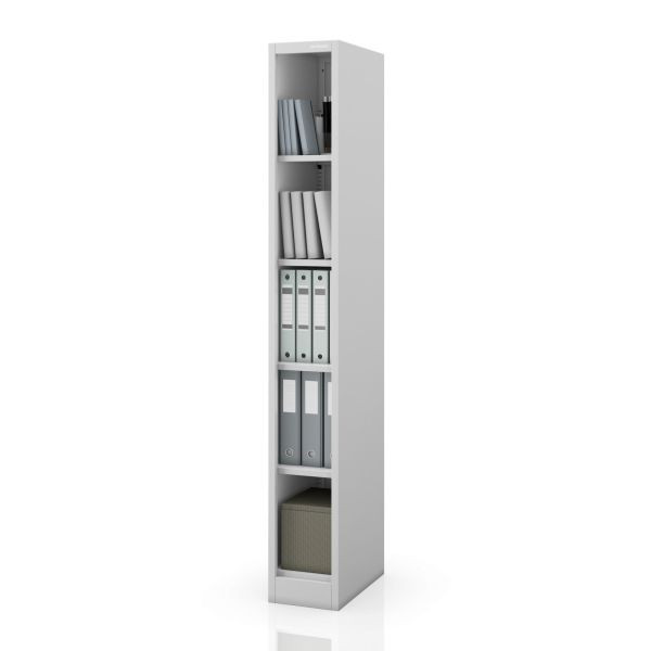 Jan Nowak Schmales Metall-Archivregal für Dokumente, Grau, 250x1850x400 mm, TIM, 2470