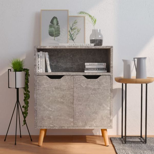 vidaXL Sideboard Betongrau 60x30x72 cm Holzwerkstoff, 326826