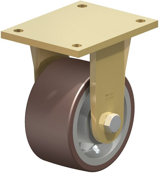 Blickle BS-GB 154K Stahlgeschweißte Schwerlast-Bockrolle, Blickle Besthane®, Braun, 754224