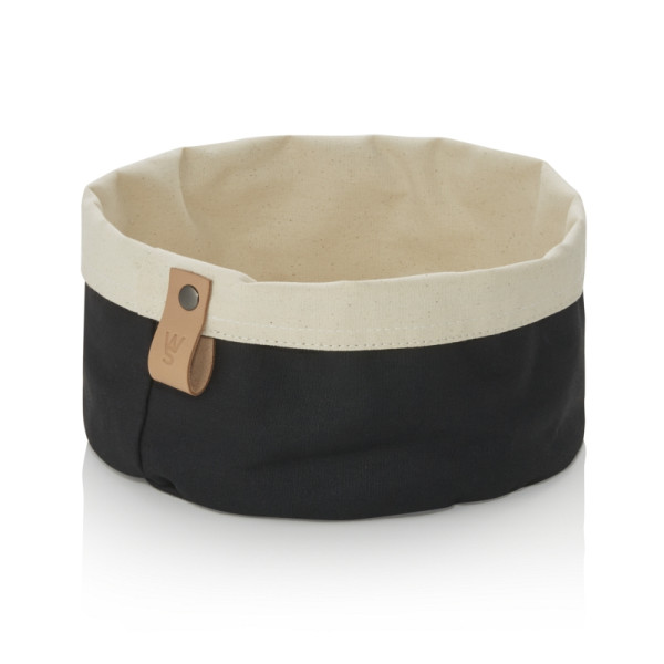 WAS Brottasche FLIP COTTON, Ø 20 cm, Höhe 12 cm, schwarz/cream, Canvas, 9392120