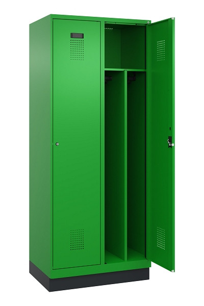 C+P Spind Evolo PLUS, mit Sockel, 2 Abteile, 1950x800x500mm, 6037/6037, Verschluss Zylinderschloss, 049020-22F S10053