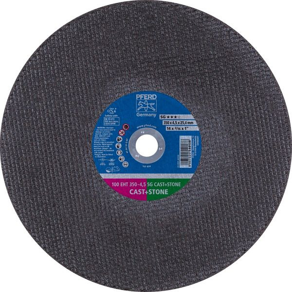 Pferd Trennscheibe 100 EHT 350-4,5 SG CAST+STONE/25,4, VE: 10 Stück, 61329532