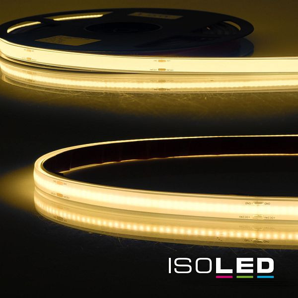 ISOLED LED AQUA COB927 Linear Flexband, 24V DC, 8W, IP68, 2700K, 5m Rolle, 480LED/m, 115778