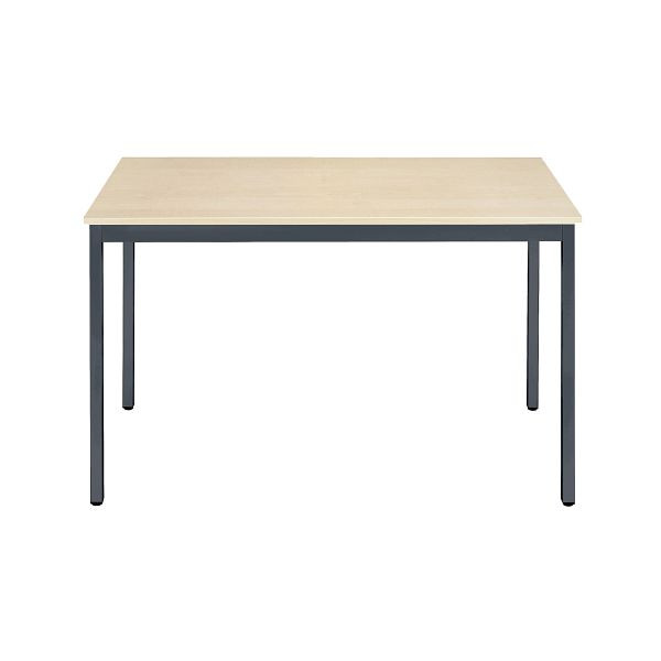 Bisley Mehrzwecktisch, Breite 1200 mm, Tiefe 800 mm, 19mm Tischstärke, 334 anthrazitgrau x MP ahorn, MT1208MP334