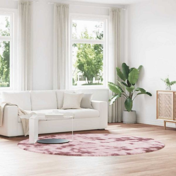 vidaXL Teppich Shaggy Hochflor NAVARRA Altrosa 240x240 cm Polyester, 4102929