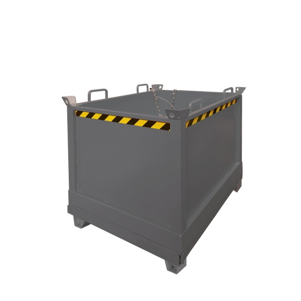 Eichinger Industrie Klappbodenbehälter, 1000 kg, 500 Liter anthrazitgrau, 850 x 1250 x 850 mm, 20390800000096