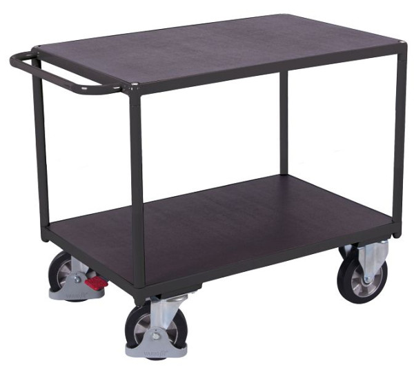 VARIOfit Schwerlast Tischwagen mit 2 Ladeflächen, Ladefläche: 1.595 x 800 mm, RAL 7016 anthrazitgrau, sw-800.511/AG