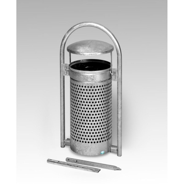 STEIN HGS Abfallsammler RB 001, zum Einbetonieren, Antiksilber, Antiksilber, 82051.0002