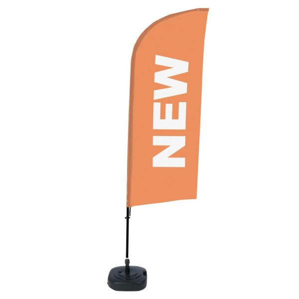 Showdown Displays Beachflag Alu Wind Komplett-Set Neu Orange Englisch, BFAW310-WT21-I92