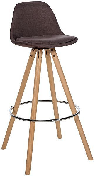 CLP Barhocker Corbin Stoff Rund natura, braun, 323321