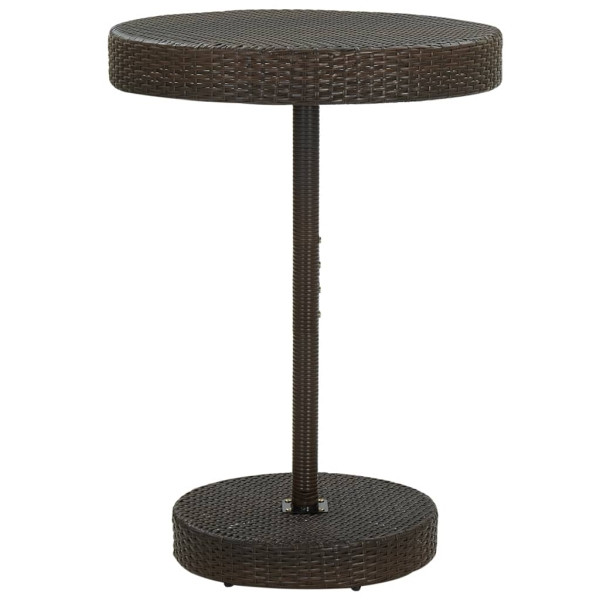 vidaXL Gartentisch Braun 75,5x106 cm Poly Rattan, 45858