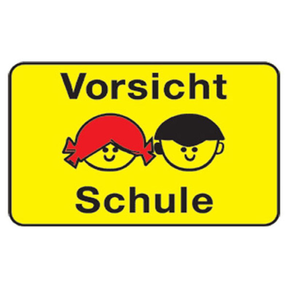 Stein HGS Kinder- und Spielplatzschild 'Vorsicht Schule', 562 x 750 mm, Flachform, kks60008221