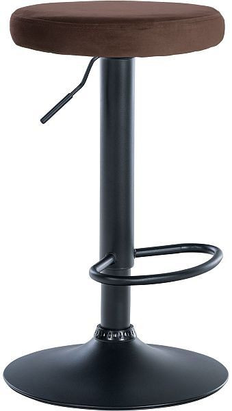CLP Barhocker Ponte Samt schwarz, braun, 322035, 4251756489120