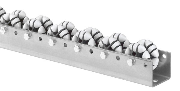 BS Rollen Allseitenrollenschiene, Rollendurchmesser 80 mm Teilung 166 mm, 412.003