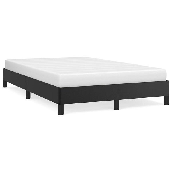 vidaXL Bettgestell Schwarz 120x190 cm Kunstleder, 379496