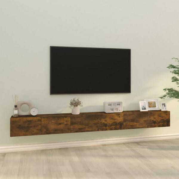 vidaXL 3-tlg. TV-Schrank-Set Räuchereiche Holzwerkstoff, 3114483