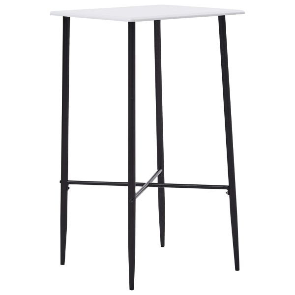 vidaXL Bartisch Weiß 60 x 60 x 111 cm MDF, Material: MDF mit PVC-Beschichtung (Tischplatte) + pulverbeschichteter Stahl (Beine), 281550