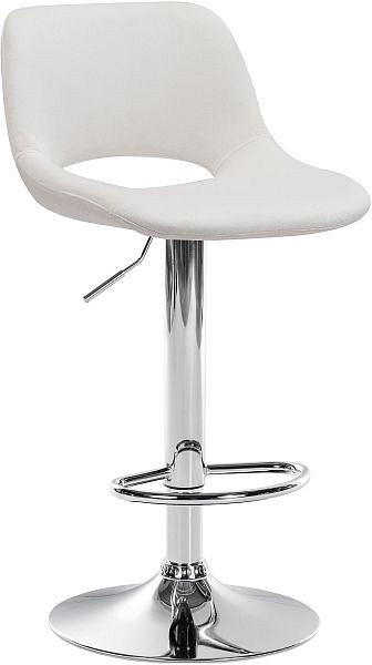 CLP Barhocker Camden Samt chrom, creme, 324156, 4255716320683