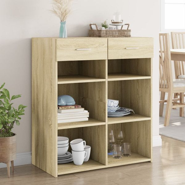 vidaXL Sideboard Sonoma-Eiche 80x42,5x93 cm Holzwerkstoff, 3281478