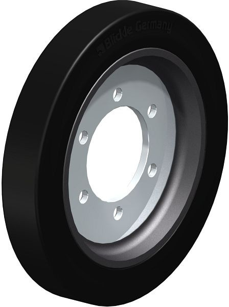 Blickle GEVA 500/6 Rad aus Elastik-Vollgummi, Schwarz, 754446