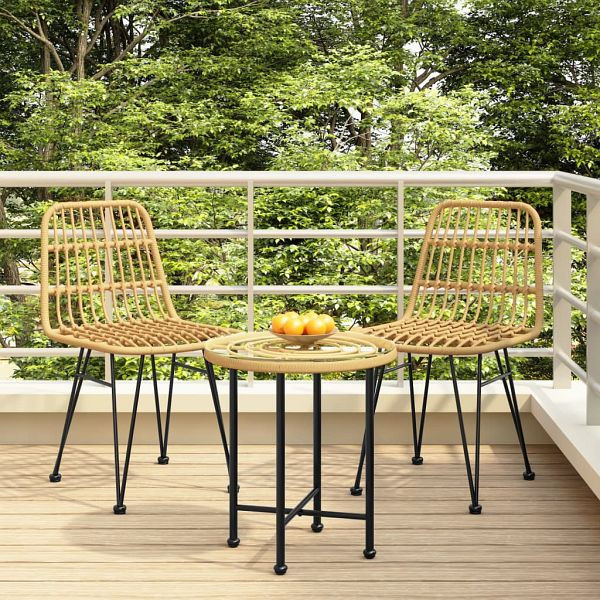 vidaXL Gartenstühle 2 Stück 48x62x84 cm PE-Rattan, 319428
