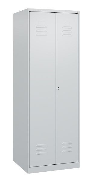 C+P Umkleidespind Classic PLUS, Doppel-Spind, 2 Abteile, 1700x600x500mm, 7035/7035, Zylinderschloss, 0800027-20P S10021