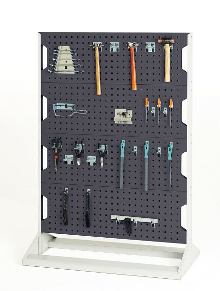 bott perfo Rack mit 60 Teilen 8 Platten, 30 Haken, 20 Klemmen, 10 Halter BxTxH: 1000 x 550 x 1450 mm, RAL 7016, 16917201.19V