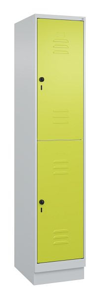 C+P Doppelstöckiger Spind Classic PLUS, Sockel, 1950x400x500mm, 7035/0024, 080320-12 S10010