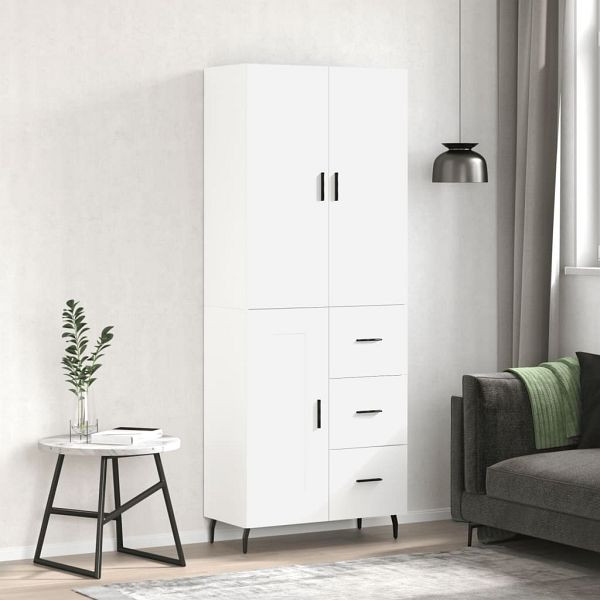 vidaXL Highboard Weiß 69,5x34x180 cm Holzwerkstoff, 3196027