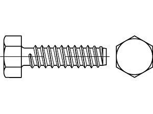 Blechschrauben DIN 7976 Stahl 6,3 x 19 -F galvanisch verzinkt passiviert VE=S (250 Stück)