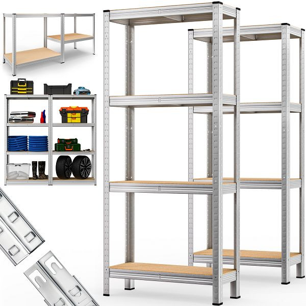 monzana Schwerlastregal 2er-Set 170x75x30cm verzinkt 280kg, 994208